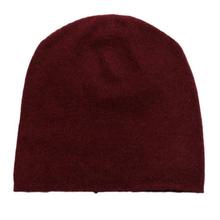 Maroon Solid 100% Cashmere Cap