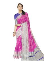 Stylee Lifestyle Magenta Banarasi Silk Jacquard Saree - 1859