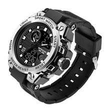 Sanda Men's Watches Black Sports Watch LED Digital Fashion Watch