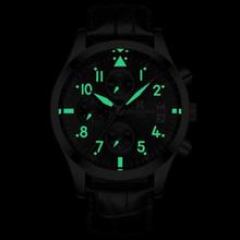 Auto Date Leather Chronograph Luxury Wristwatches LumiNous Watch