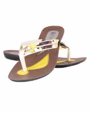 Shikhar Women's Brown Toe Slip Sandal