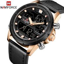 NaviForce Dual Time Luxury RoseGold/Black Sport Watch (NF9138)