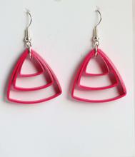 Handmade triangle shape paper earrings