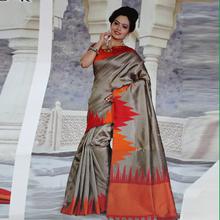 Flora Silk Saree with Blouse piece