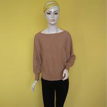 Cream Boat Neck Soft Woolen Butterfly Sweater For Women