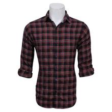 Black/White/Red Checkered Full Sleeve Shirt For Men
