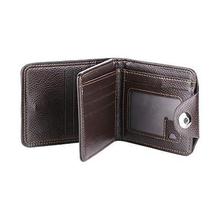 OMFashion Leather Men's Wallet (Hard Brown)