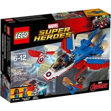 Lego Super Herdes Power Blast (76076) Avengers Captain America Jet Pursuit Toy Set For Kids