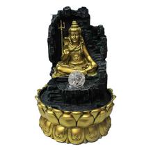 Golden/Black Lord Shiva Water Fountain Showpiece