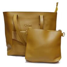 Turmeric Yellow Front Pocket 2 in 1  Tote Bag For Women