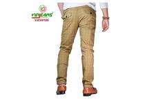 Virjeans Slim Fit Check Cotton Pant Skin-(VJC 691)