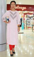 Printed Red Cotton Kurti