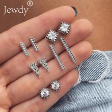 4 Pairs/Set Women Crystal Bohemian Earring Stud Earrings for Women Boucle D'oreille Jewelry Dazzling Cubic Zirconia Opal Brincos