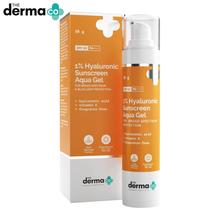 The Derma Co 1% Hyaluronic Sunscreen Aqua Ultra Light Gel with SPF 50 PA++++ UV A, UV B & Blue Light Protection 50g