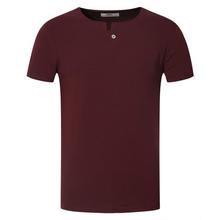 Enjeolon Brand 2019 T Shirt Men Summer Short Sleeved Solid