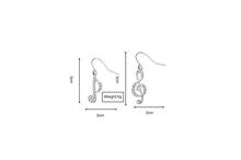 Tiktok Style Chic Elegant Crystal Music Notes Drop Earrings