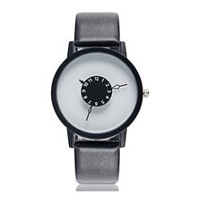 Paidu Casual Unisex Quartz Watch with Leather Strap – White/Black