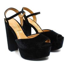 Vizzano Mulblack Ankle Strap Heel Shoes For Women-6282.1