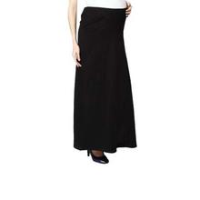 Nine Maternity Black Solid Maternity Long Skirt For Women