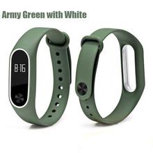 BOORUI Silicone Mi Band 2 Bracelet Strap double color miband2 Strap Wristband Replacement Smart wriststrap For xiaomi mi2 band