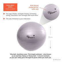 66fit Gym Ball with pump & DVD - Silver - 65cm