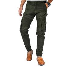 Virjeans Cotton Twill Stretchable (Cargo) Box Joggers Pant (VJC 705) Olive