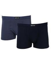 Pack Of 2 Dotted Print Boxers For Men - Blue/Dark Grey