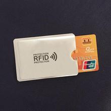 Anti Rfid Wallet Blocking Reader Lock Bank Card Holder Id Bank Card Case Protection Metal Credit Card Holder Aluminium 6*9.3cm