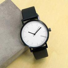 Black Strap White Dial Analog Watch (Unisex)