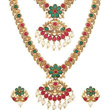 Shining Diva Fashion Latest Combo Design Pearl Necklace