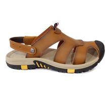 Brown Sling Back Sports Sandals For Men