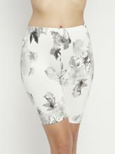 Clovia Mid Waist Floral Print Cycling Shorts with Inner Elastic in White - Cotton