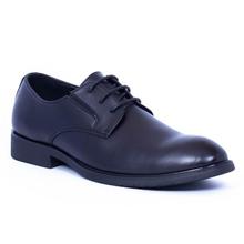 Caliber Shoes Black Lace Up Formal Shoes For Men (Y542 C)