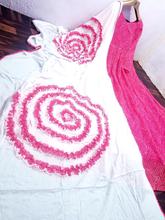 Printed Gown With Fancy Flowers Dupatta