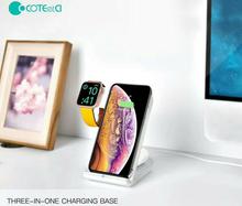 COTEetCI WS-18 3IN1 Desktop Metal Charging Stand For Apple Watch & iPhone & AirPods