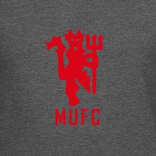 Manchester United Inspired Badge Soccer T-Shirt (Heather Black)