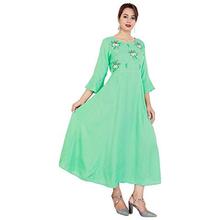 Kurti Junction Women's Rayon Ankel Length