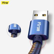 PTron Indigo 2A 3 In 1 Sync Charging Cable Jeans Cloth USB Data Cable For Smartphones (Black)