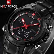 NaviForce 9050 Military Watch For Men For Men- Black/Red