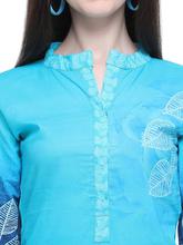 Stylee Lifestyle Blue Cotton Printed Dress Material