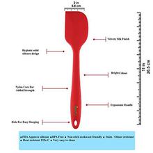 Clazkit - YH547 Silicone Spatula Steel Handle, Red