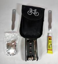 Sixteen - one - function bicycle maintenance tool suit