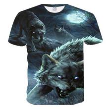 BIANYILONG 2018 flame Wolf printed 3D T shirts Men T-shirts New Design