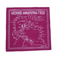 Annapurna Trek Map Printed Hanky (Unisex)