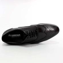 Shikhar Black Brogue Derby Formal Leather Shoes for Men - 803