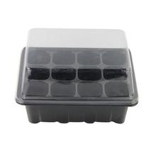 18x14x6CM  Seedling Tray Sprout Plate 12 Cavity Nursery Pots Tray Lids Box for Gardening Bonsai