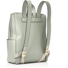 Legato Largo Mint Green Solid Zippered Backpack For Women