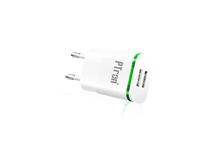 PTron Electra 210 2 USB Ports 2.1A & 1A Fast Travel Wall Mount Charger With Light For All Smartphones