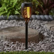 AEROMAX Mini Solar Fire/Flame Lamp Flickering Outdoor Waterproof Garden Lighting Torch Light