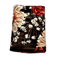 Brown Floral Design Blanket